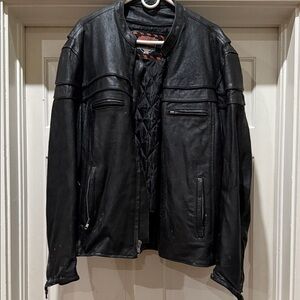 Men's Classic Black Leather Jacket